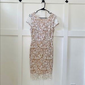 Lulus White Lace Mid Length Dress